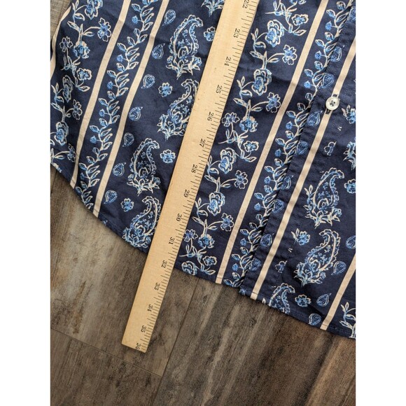 NWT NEW DANIEL CREMIEUX PREMIUM DENIM MENS Large BUTTON-UP SHIRT PAISLEY - Picture 4 of 6